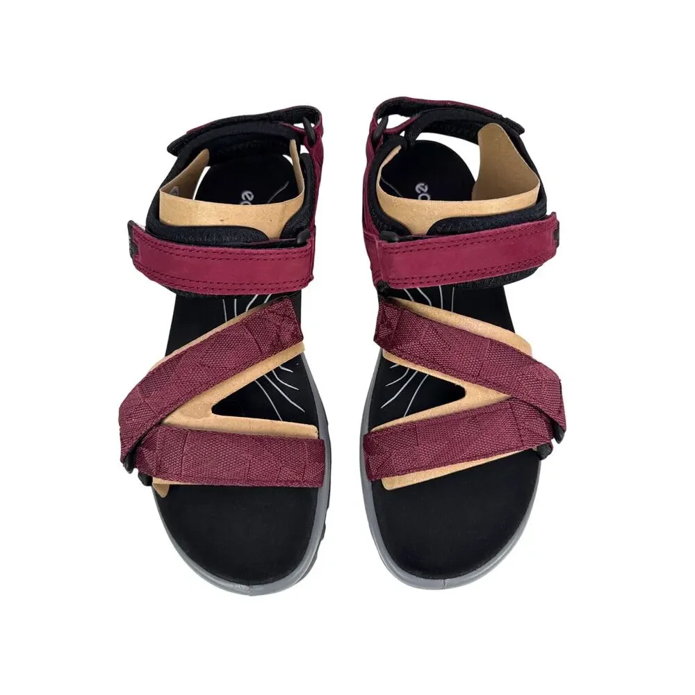 Ecco Offroad Sandals Womens 9 9.5 EU 40 Red Morillo‎ Leather Adjust Straps